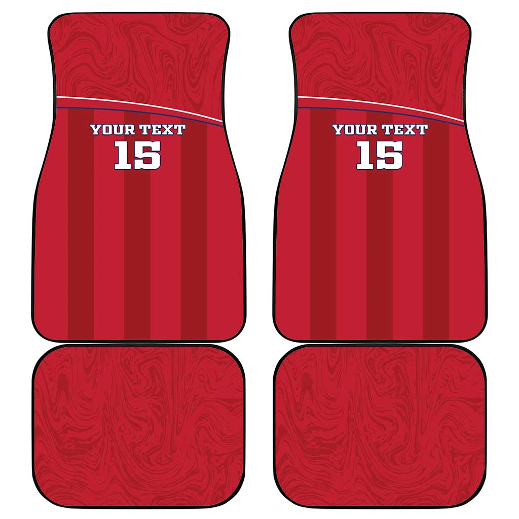 Custom Liberia Football Car Mats Lion Mascot - Red - Wonder Print Shop