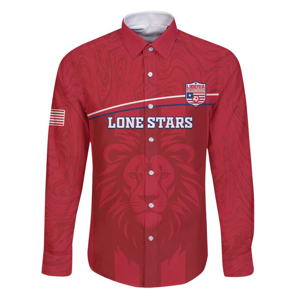 Custom Liberia Football Family Matching Puletasi and Hawaiian Shirt Lion Mascot - Red - Wonder Print Shop