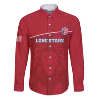 Custom Liberia Football Family Matching Puletasi and Hawaiian Shirt Lion Mascot - Red - Wonder Print Shop