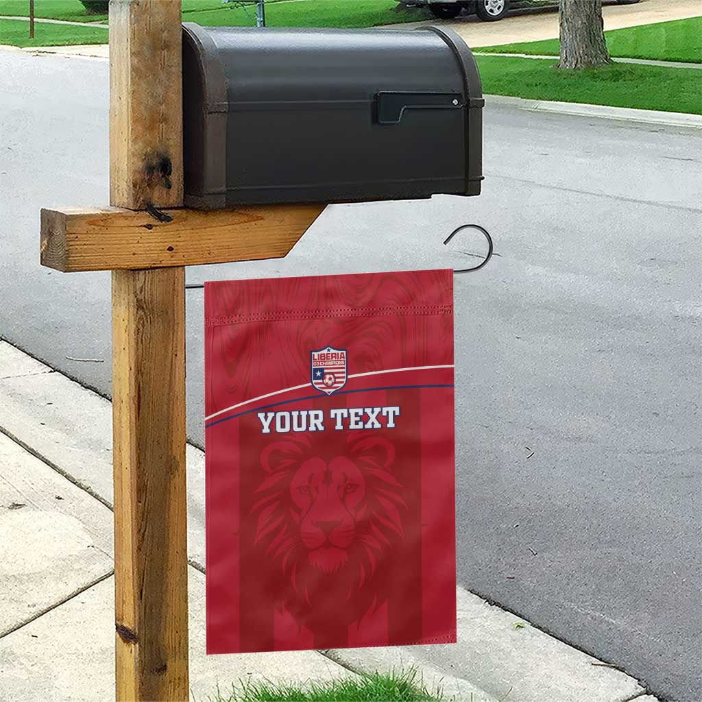 Custom Liberia Football Garden Flag Lion Mascot - Red - Wonder Print Shop