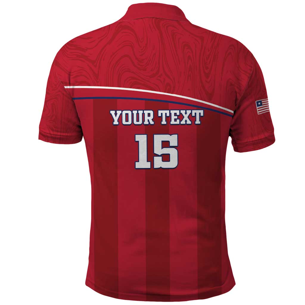 Custom Liberia Football Polo Shirt Lion Mascot - Red - Wonder Print Shop