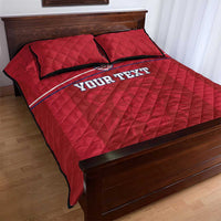 Custom Liberia Football Quilt Bed Set Lion Mascot - Red - Wonder Print Shop