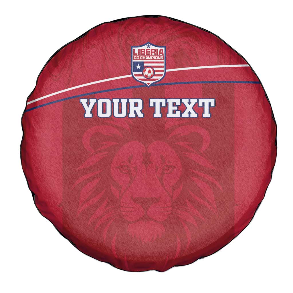 Custom Liberia Football Spare Tire Cover Lion Mascot - Red - Wonder Print Shop