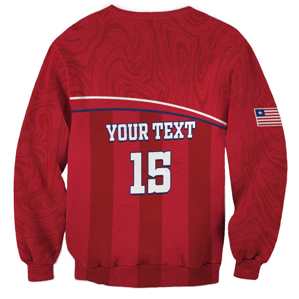 Custom Liberia Football Sweatshirt Lion Mascot - Red - Wonder Print Shop