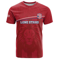 Custom Liberia Football T Shirt Lion Mascot - Red - Wonder Print Shop
