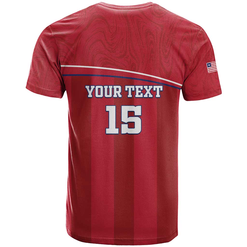 Custom Liberia Football T Shirt Lion Mascot - Red - Wonder Print Shop