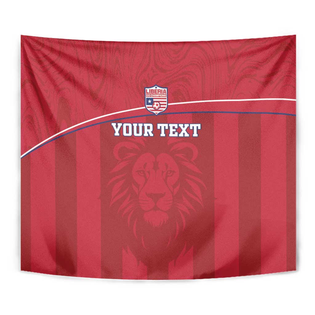 Custom Liberia Football Tapestry Lion Mascot - Red - Wonder Print Shop