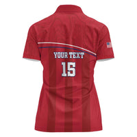 Custom Liberia Football Women Polo Shirt Lion Mascot - Red - Wonder Print Shop