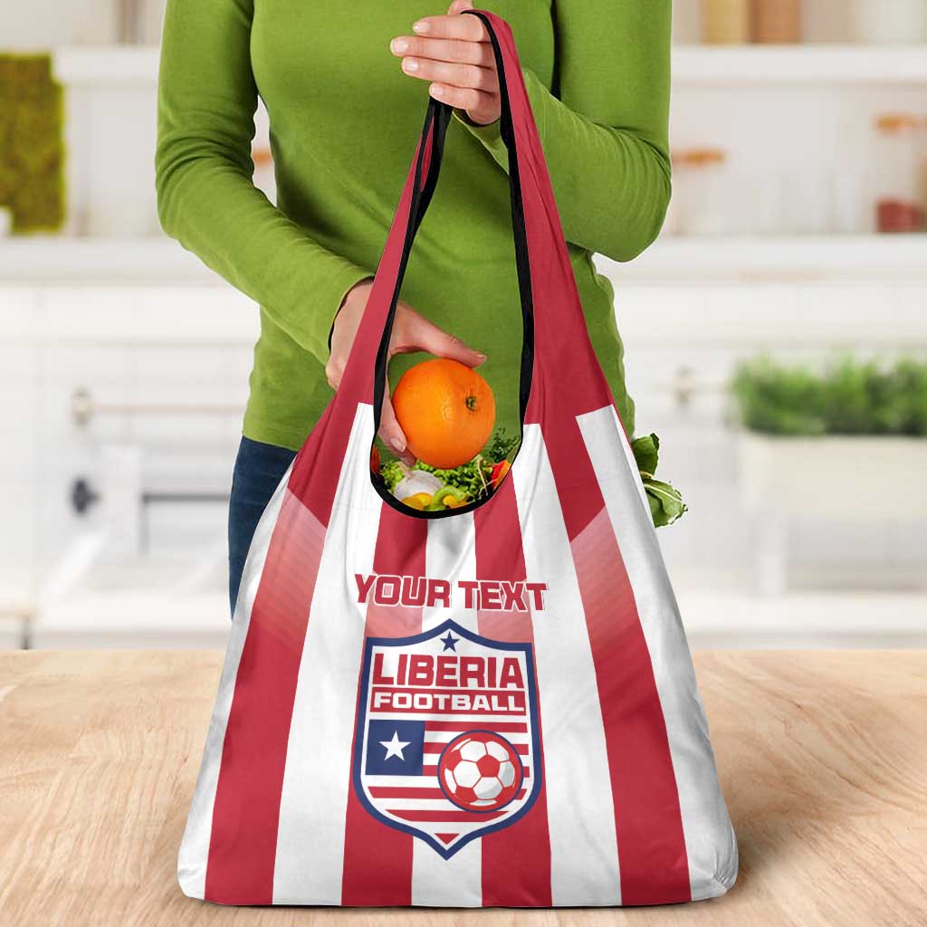 Custom Liberia Football Grocery Bag Sporty Style