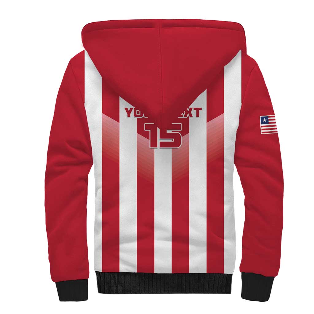 Custom Liberia Football Sherpa Hoodie Sporty Style - Wonder Print Shop