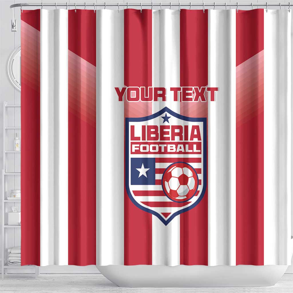 Custom Liberia Football Shower Curtain Sporty Style