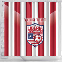 Custom Liberia Football Shower Curtain Sporty Style
