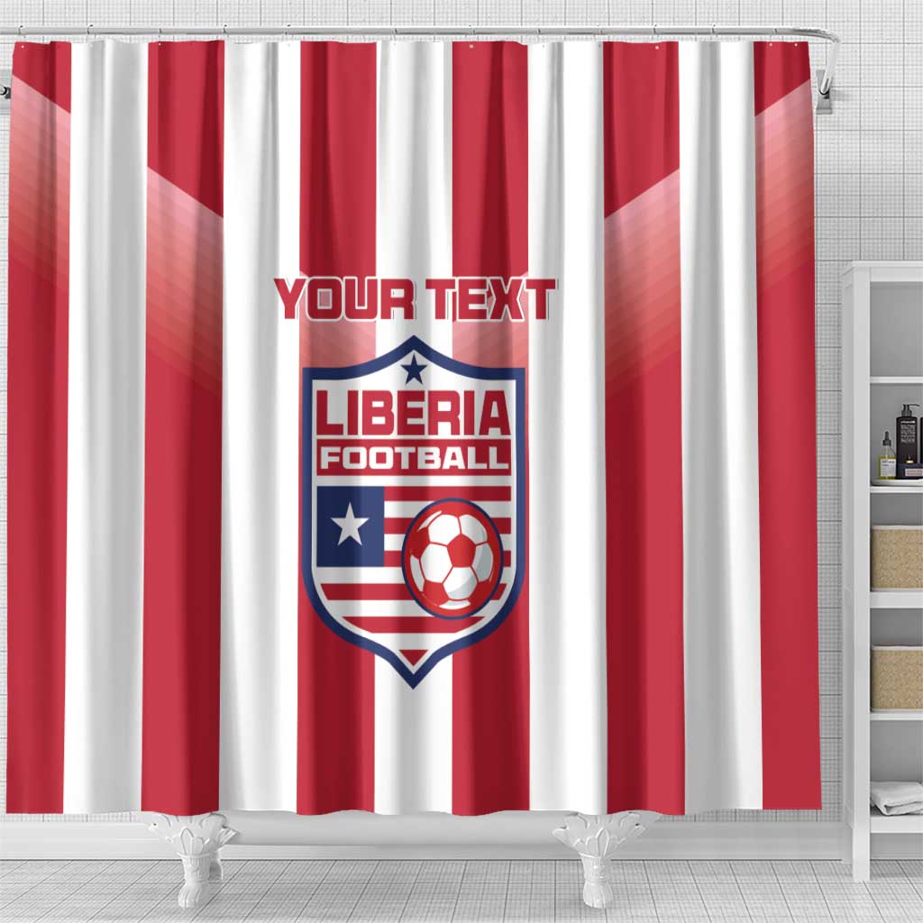 Custom Liberia Football Shower Curtain Sporty Style