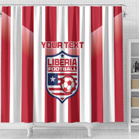 Custom Liberia Football Shower Curtain Sporty Style