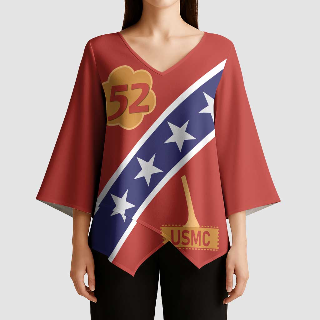 Montford Point Marines Kimono Sleeve Blouse 52 USMC Tribute - Wonder Print Shop