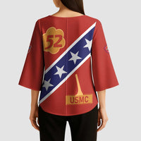 Montford Point Marines Kimono Sleeve Blouse 52 USMC Tribute - Wonder Print Shop