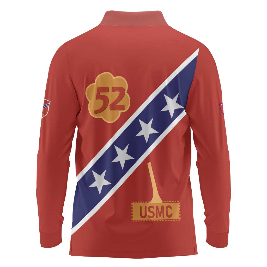 Montford Point Marines Long Sleeve Polo Shirt 52 USMC Tribute - Wonder Print Shop