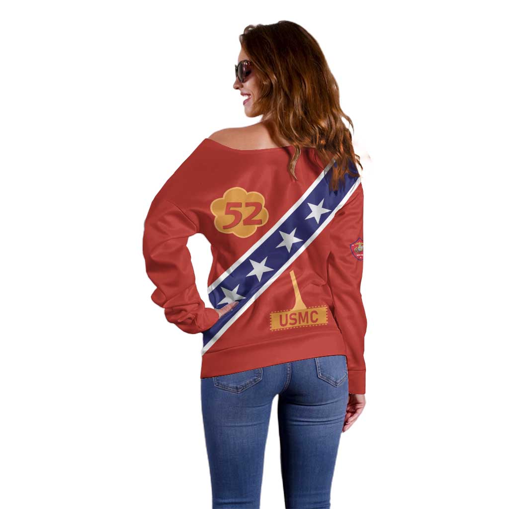 Montford Point Marines Off Shoulder Sweater 52 USMC Tribute - Wonder Print Shop