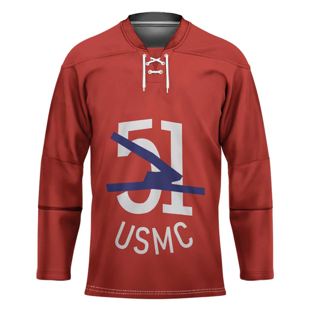 Montford Point Marines Hockey Jersey 51 USMC Tribute - Wonder Print Shop