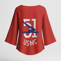 Montford Point Marines Kimono Sleeve Blouse 51 USMC Tribute - Wonder Print Shop