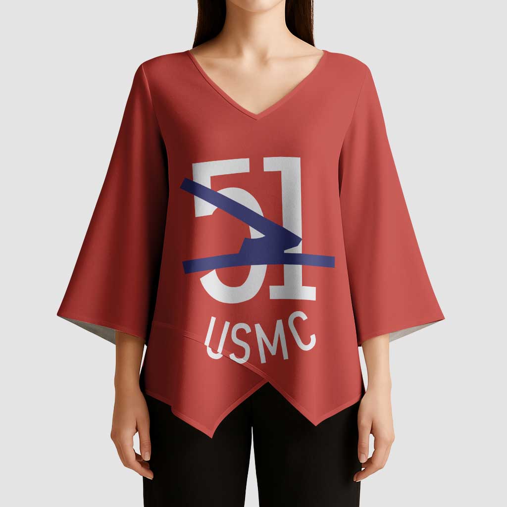 Montford Point Marines Kimono Sleeve Blouse 51 USMC Tribute - Wonder Print Shop