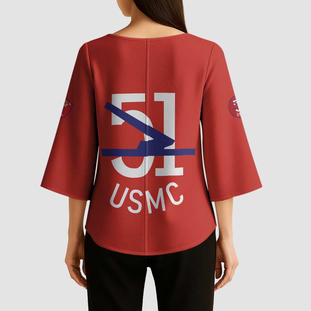 Montford Point Marines Kimono Sleeve Blouse 51 USMC Tribute - Wonder Print Shop