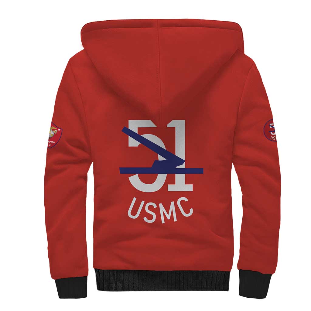 Montford Point Marines Sherpa Hoodie 51 USMC Tribute - Wonder Print Shop