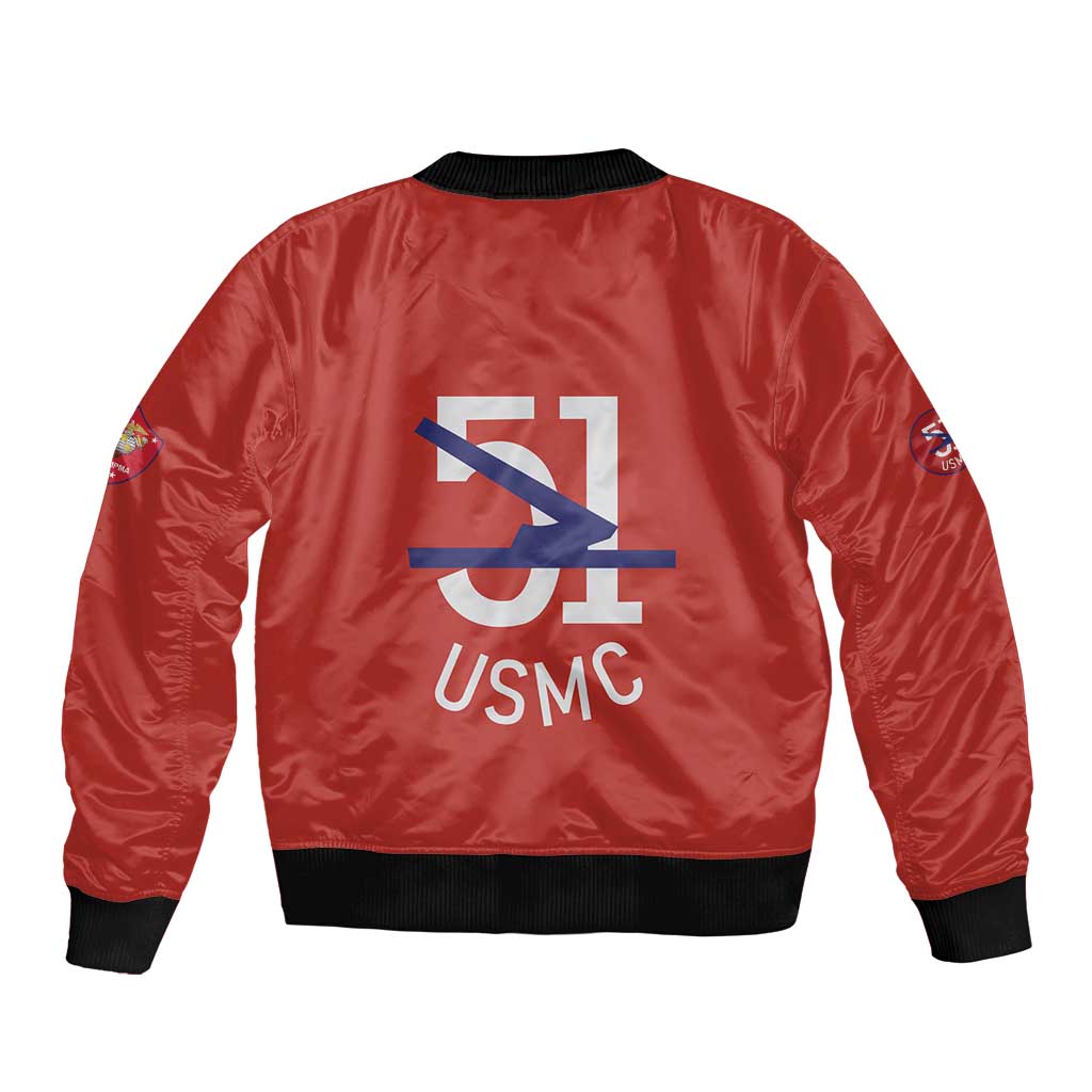 Montford Point Marines Sleeve Zip Bomber Jacket 51 USMC Tribute - Wonder Print Shop
