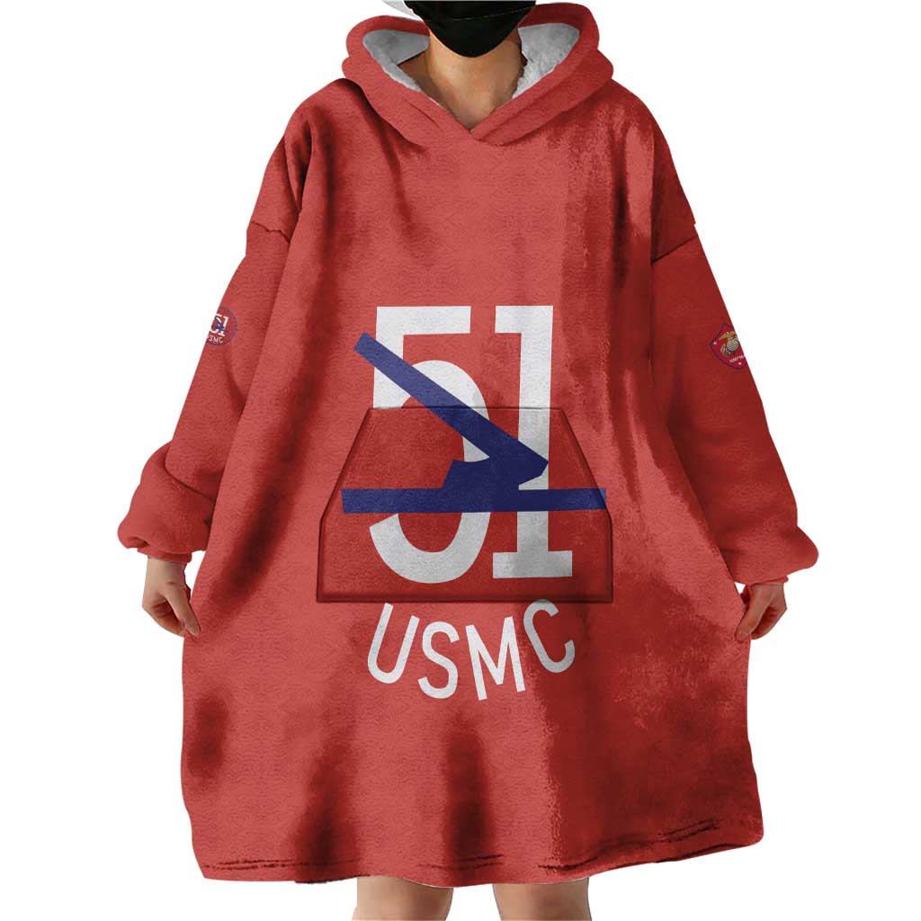 Montford Point Marines Wearable Blanket Hoodie 51 USMC Tribute - Wonder Print Shop