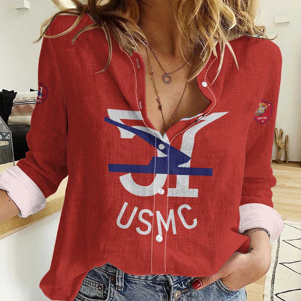 Montford Point Marines Women Casual Shirt 51 USMC Tribute - Wonder Print Shop