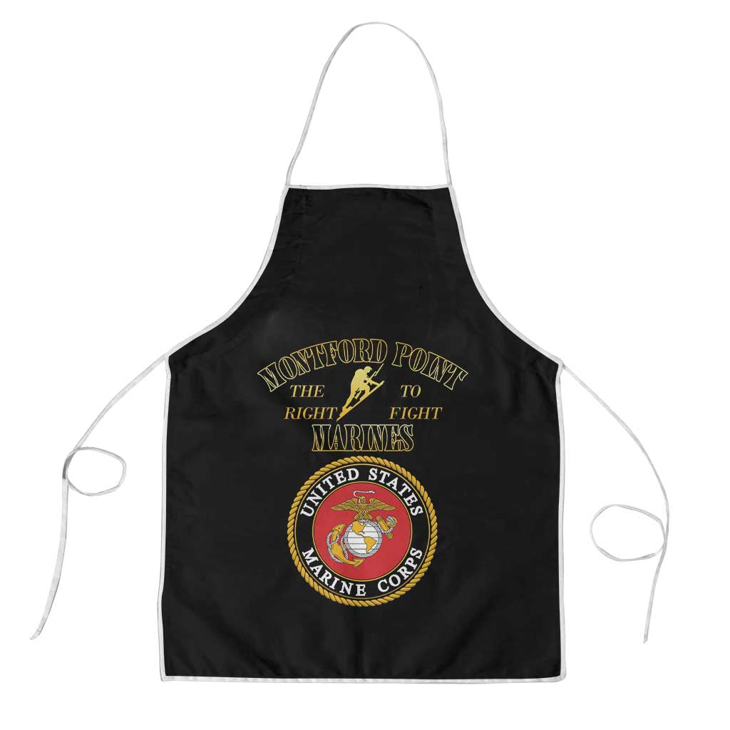 African American Marine Corps Legacy Apron Montford Point Heritage Black - Wonder Print Shop