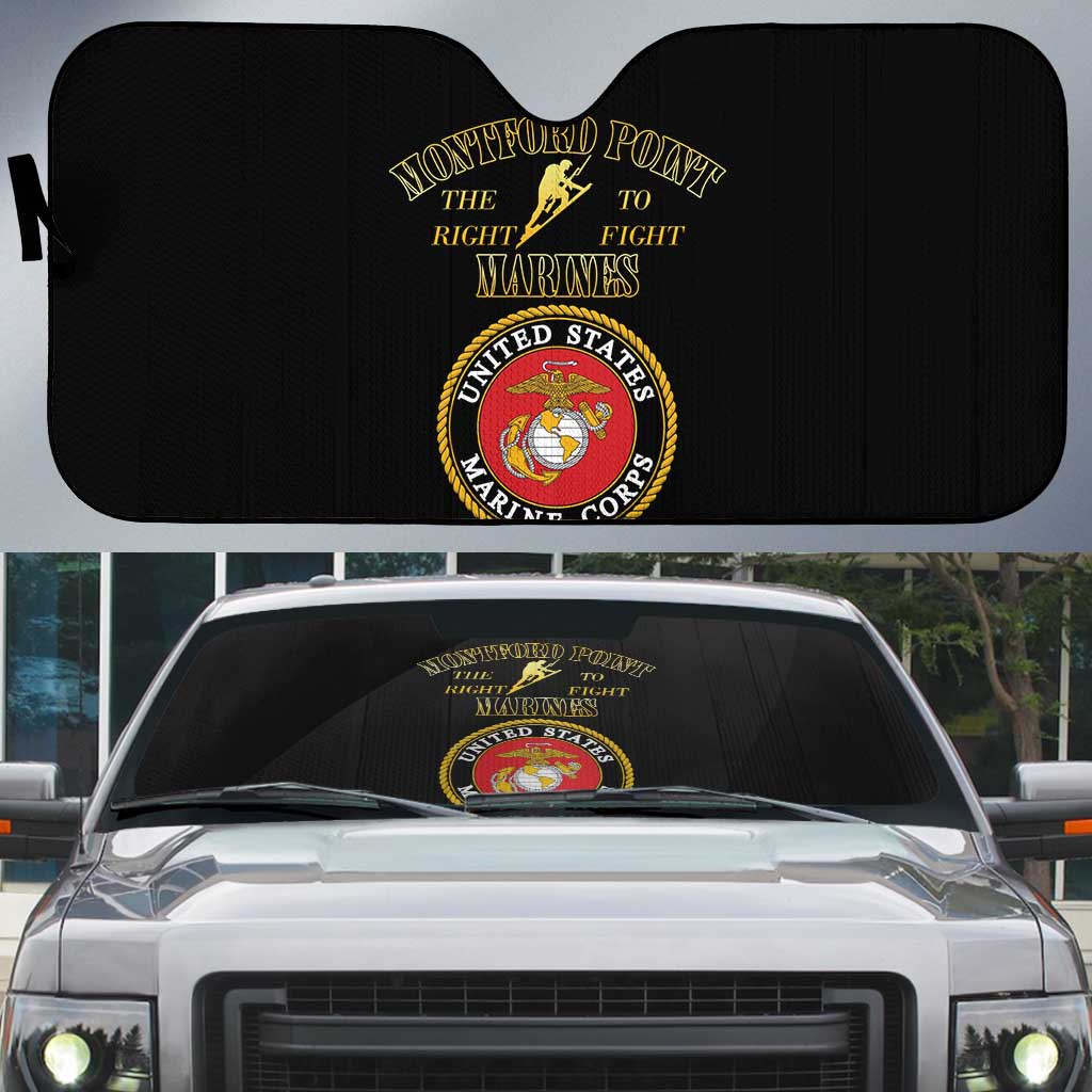 African American Marine Corps Legacy Auto Sun Shade Montford Point Heritage Black - Wonder Print Shop