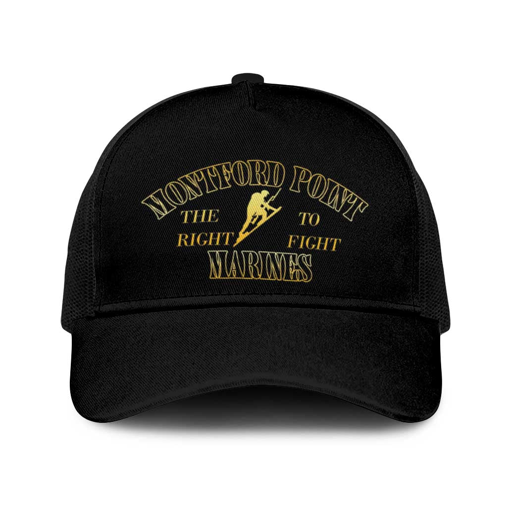 African American Marine Corps Legacy Baseball Net Cap Montford Point Heritage Black - Wonder Print Shop