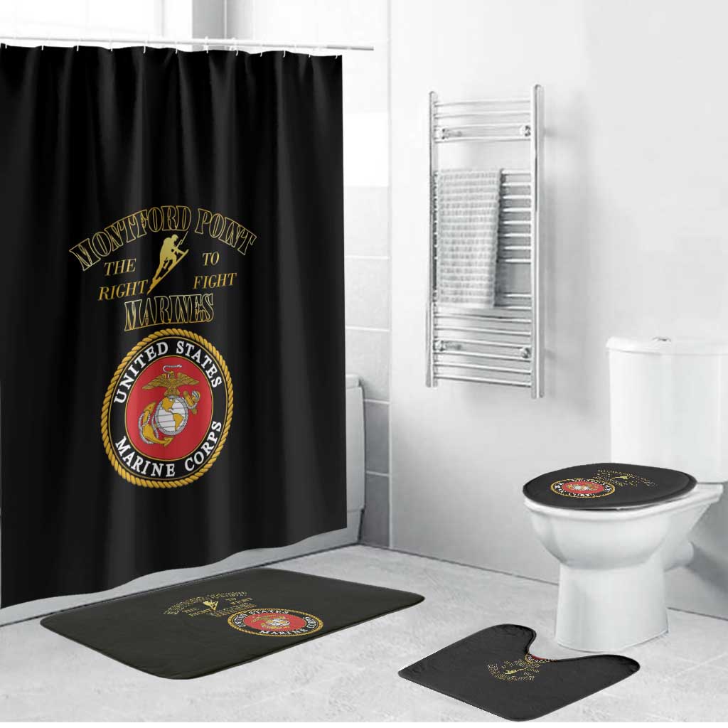 African American Marine Corps Legacy Bathroom Set Montford Point Heritage Black - Wonder Print Shop