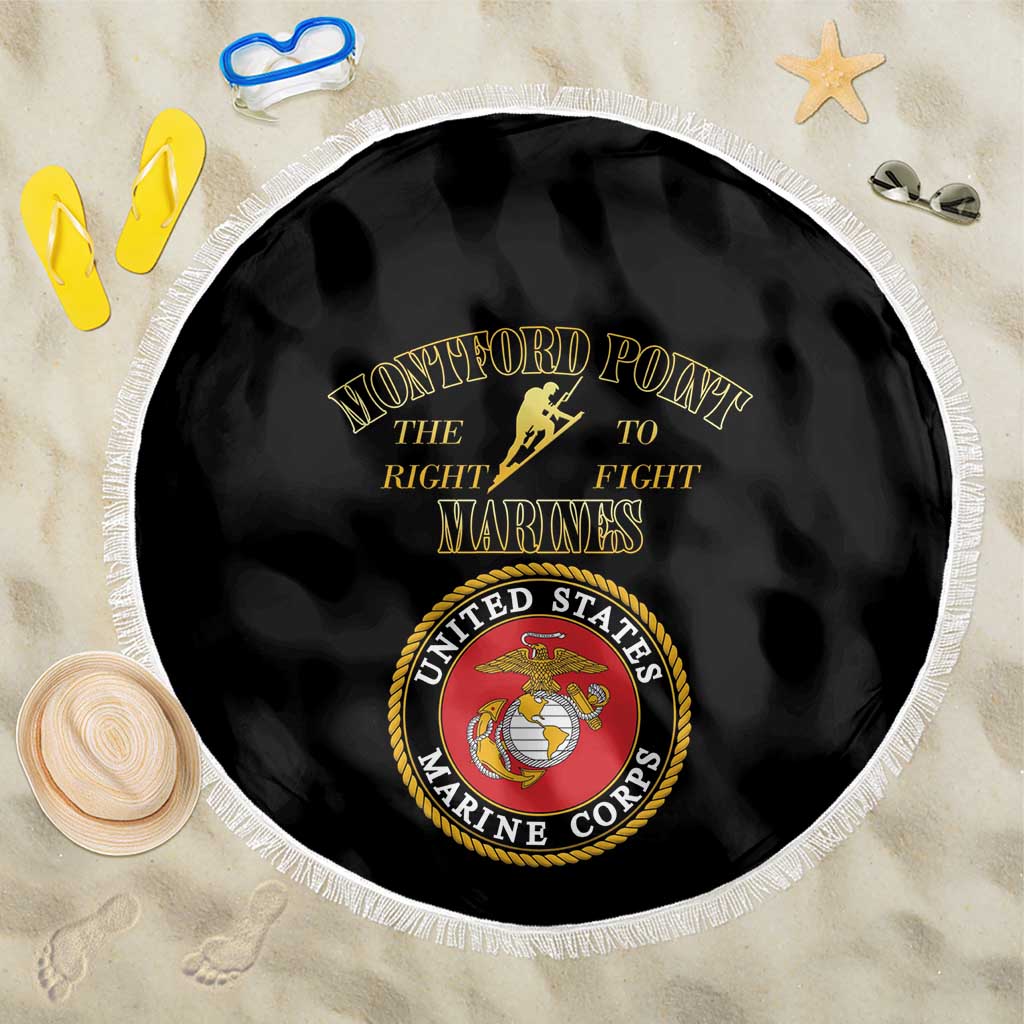 African American Marine Corps Legacy Beach Blanket Montford Point Heritage Black - Wonder Print Shop