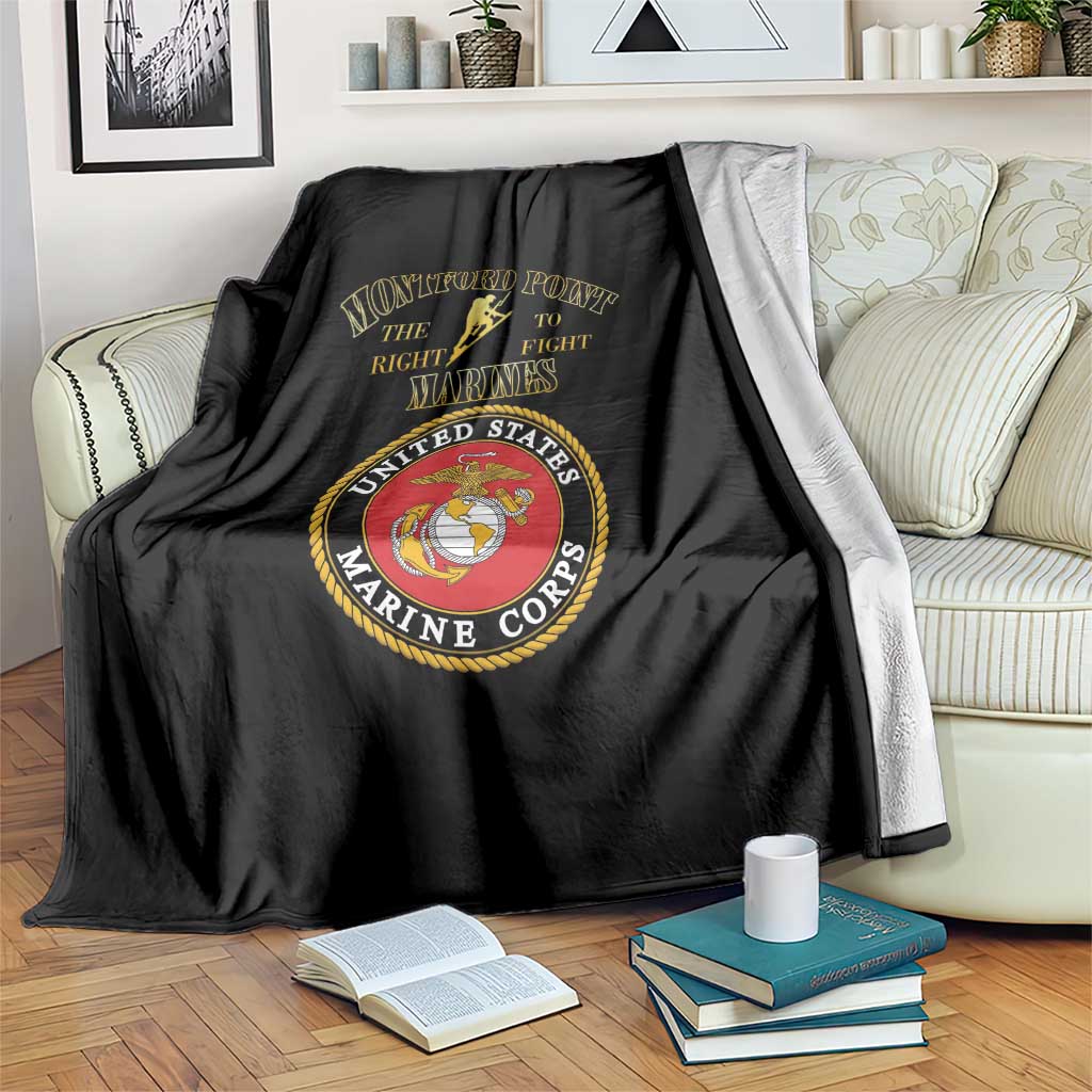 African American Marine Corps Legacy Blanket Montford Point Heritage Black - Wonder Print Shop