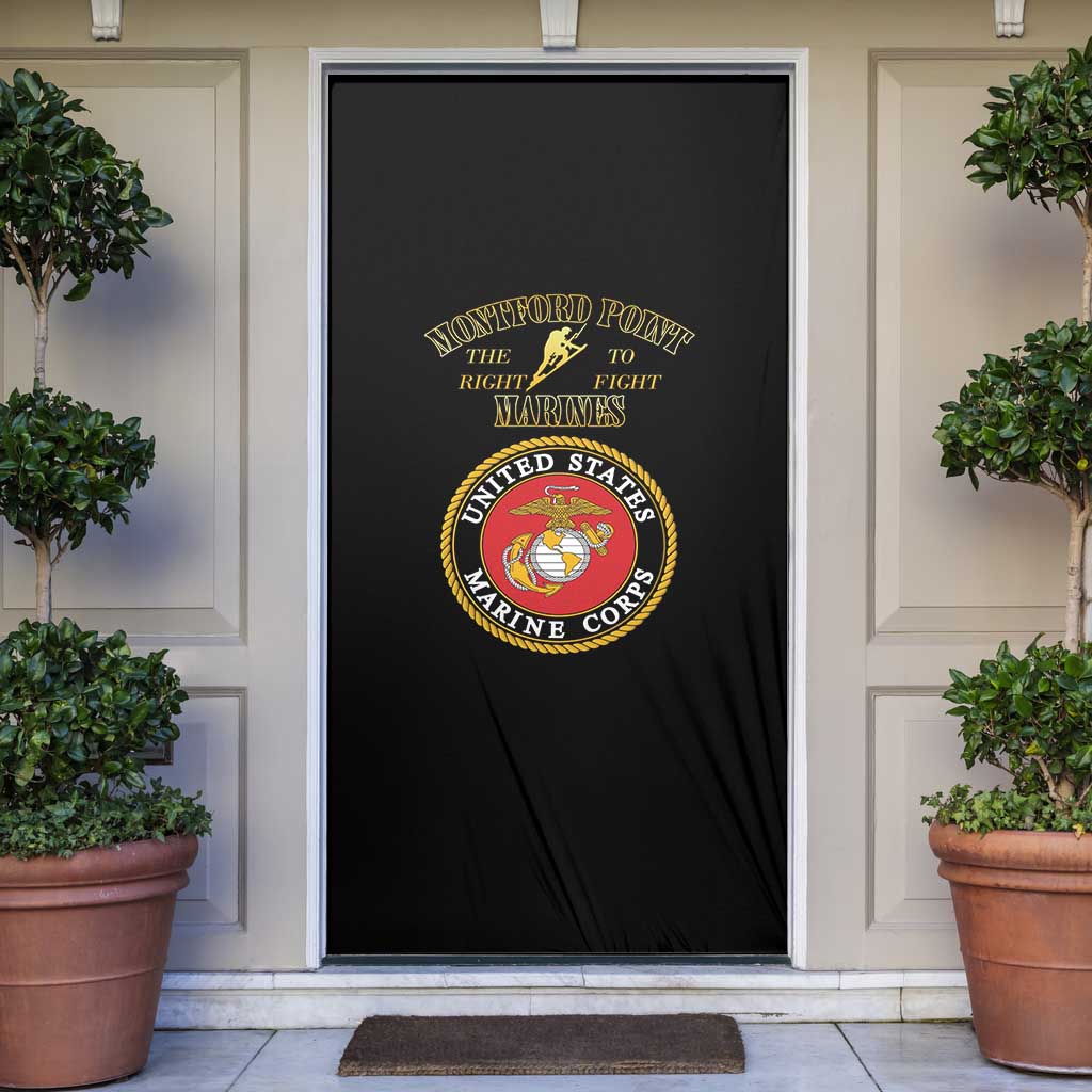 African American Marine Corps Legacy Door Cover Montford Point Heritage Black - Wonder Print Shop