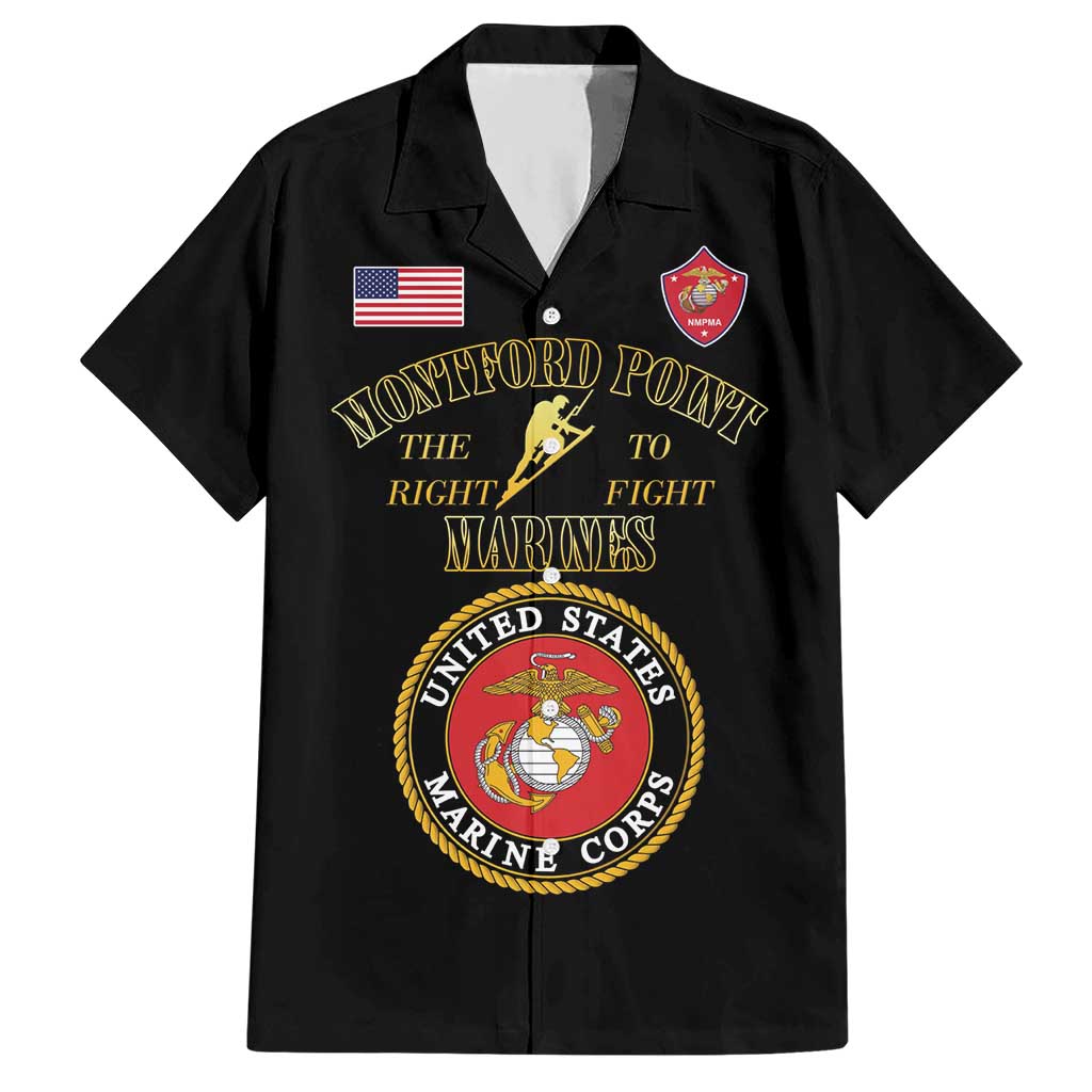 African American Marine Corps Legacy Hawaiian Shirt Montford Point Heritage Black - Wonder Print Shop