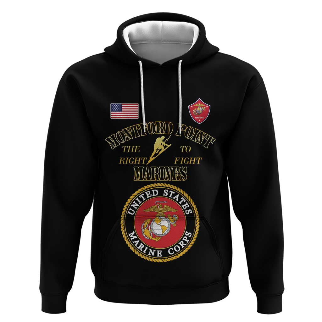 African American Marine Corps Legacy Hoodie Montford Point Heritage Black - Wonder Print Shop