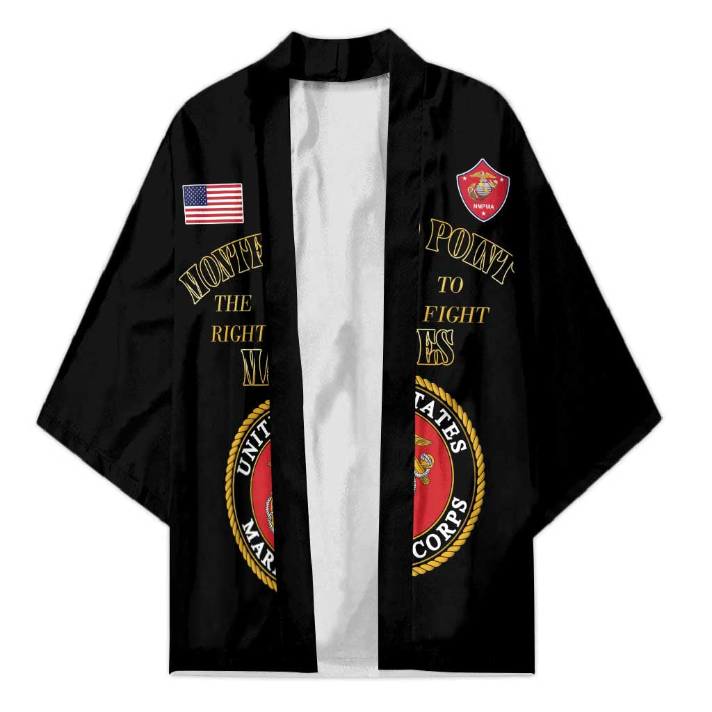 African American Marine Corps Legacy Kimono Montford Point Heritage Black - Wonder Print Shop