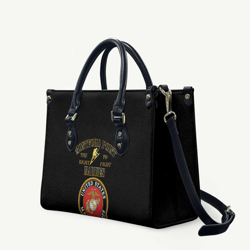 African American Marine Corps Legacy Leather Bag Montford Point Heritage Black - Wonder Print Shop