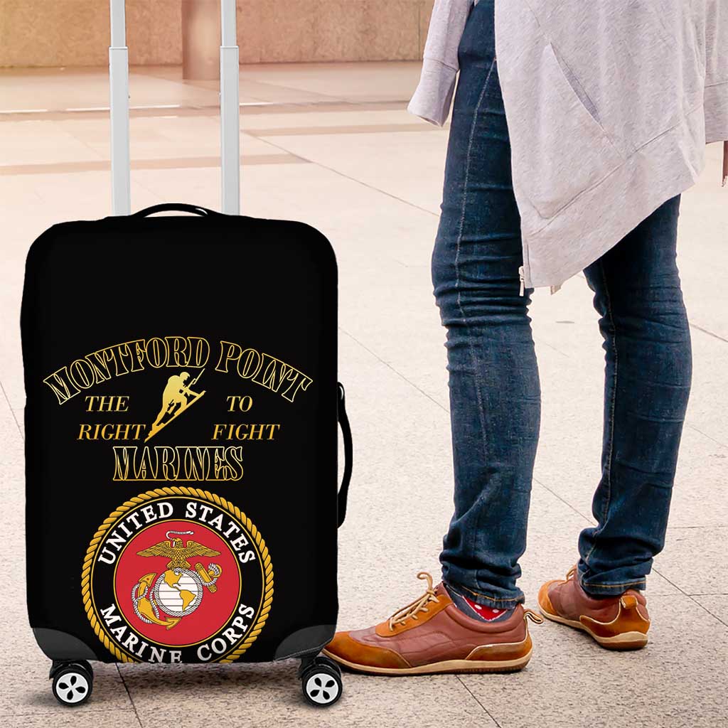 African American Marine Corps Legacy Luggage Cover Montford Point Heritage Black - Wonder Print Shop