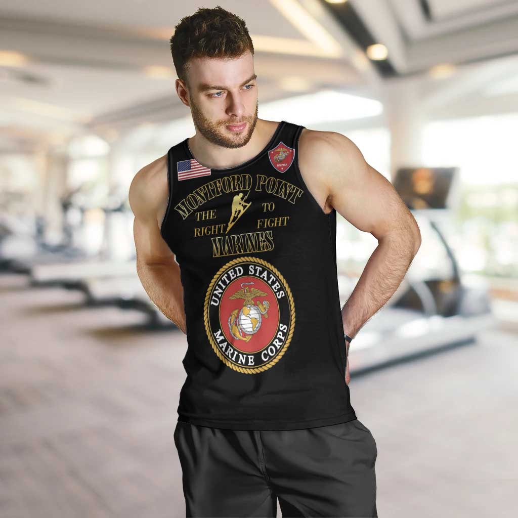 African American Marine Corps Legacy Men Tank Top Montford Point Heritage Black - Wonder Print Shop