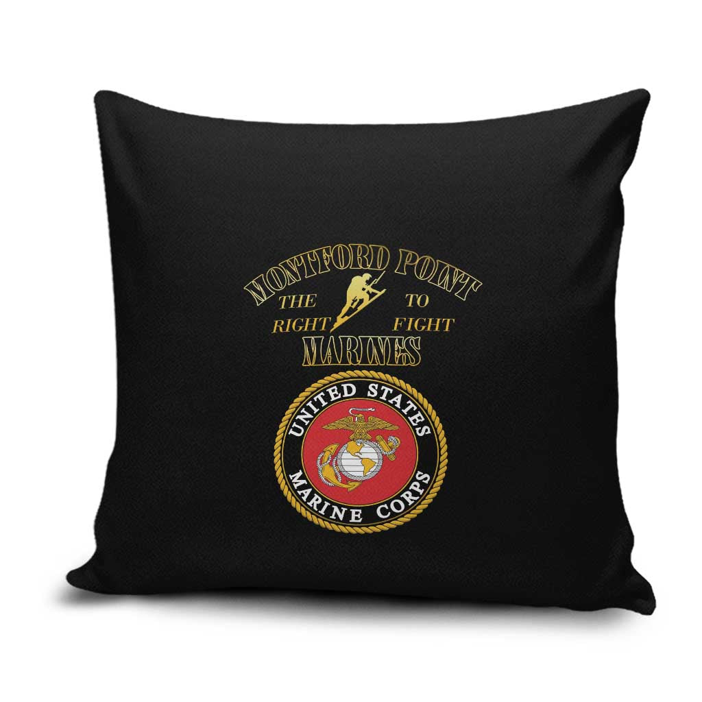 African American Marine Corps Legacy Pillow Cover Montford Point Heritage Black - Wonder Print Shop