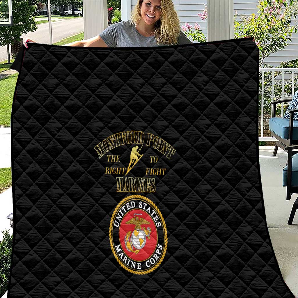 African American Marine Corps Legacy Quilt Montford Point Heritage Black - Wonder Print Shop