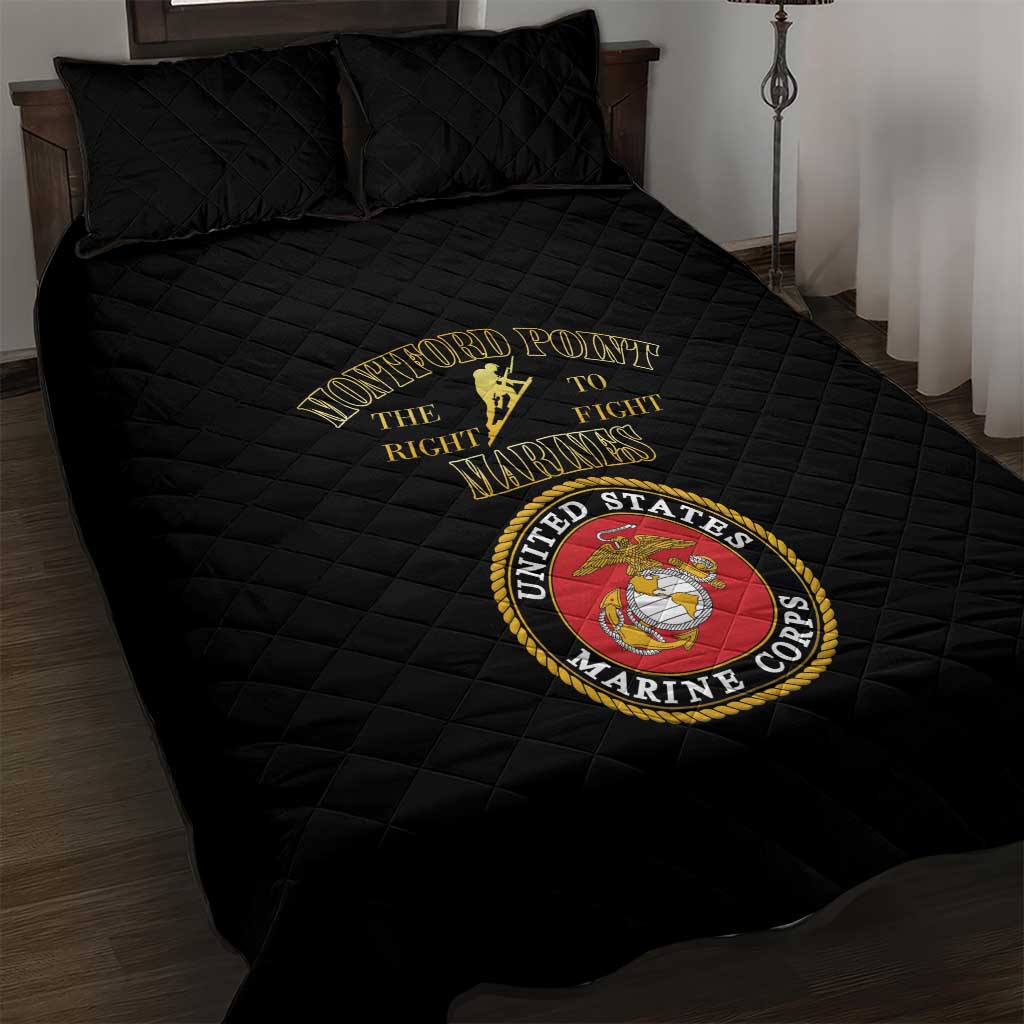 African American Marine Corps Legacy Quilt Bed Set Montford Point Heritage Black - Wonder Print Shop