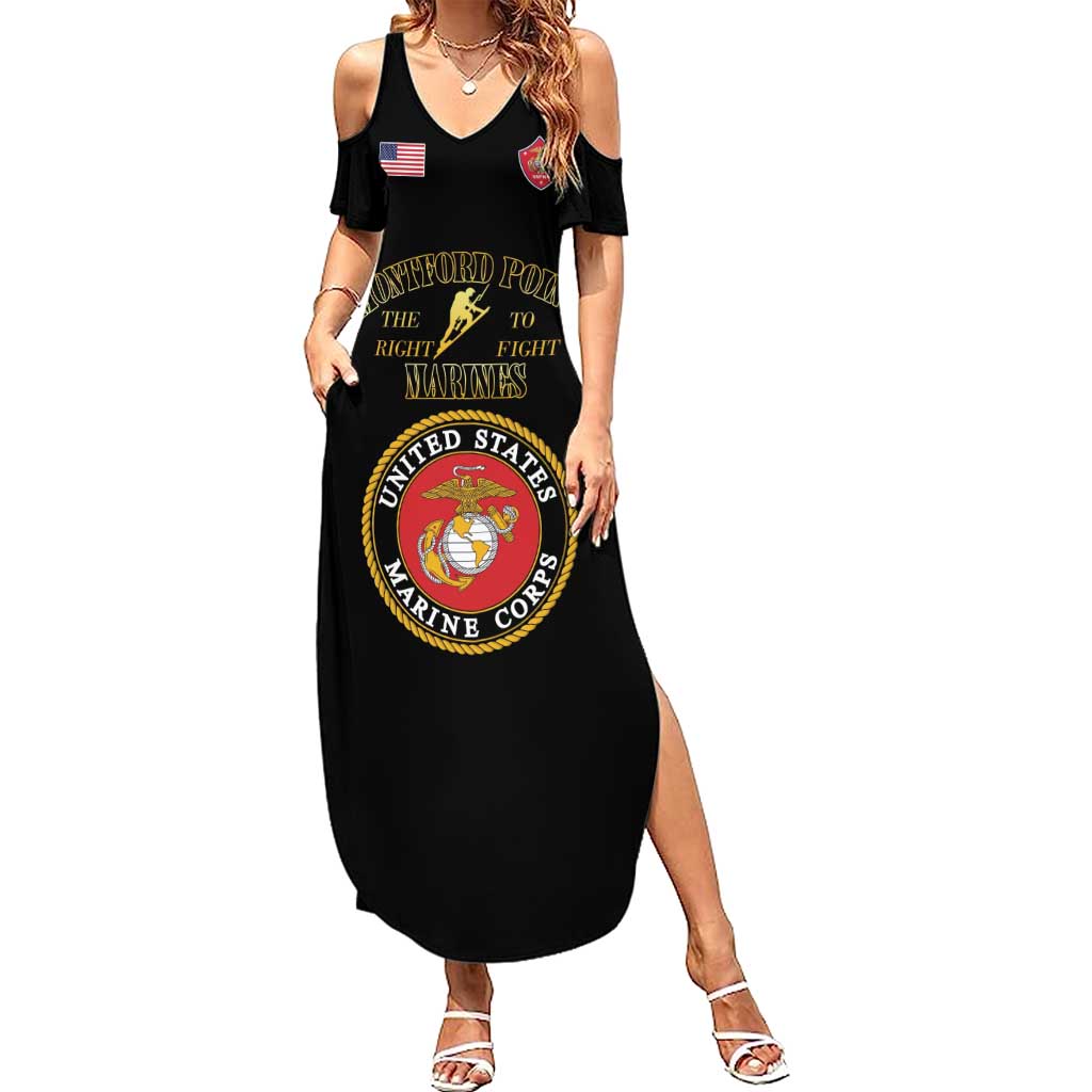 African American Marine Corps Legacy Summer Maxi Dress Montford Point Heritage Black - Wonder Print Shop