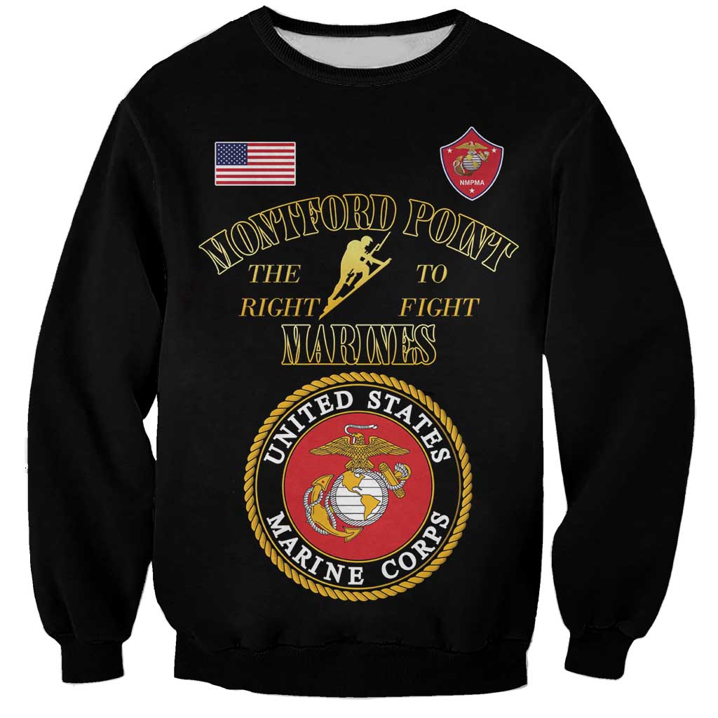 African American Marine Corps Legacy Sweatshirt Montford Point Heritage Black - Wonder Print Shop