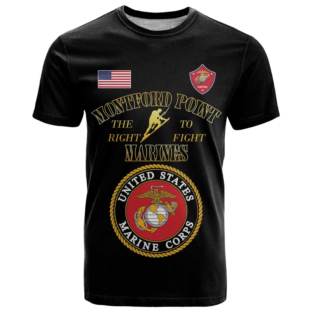 African American Marine Corps Legacy T Shirt Montford Point Heritage Black - Wonder Print Shop