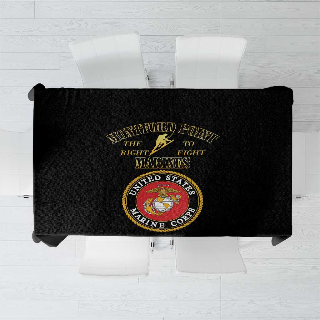 African American Marine Corps Legacy Tablecloth Montford Point Heritage Black - Wonder Print Shop